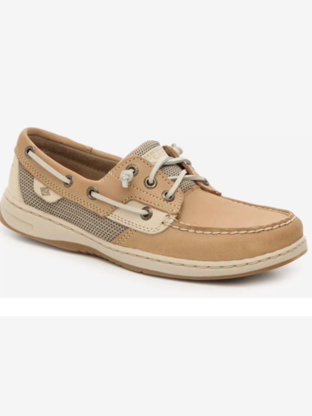 Sperry Tan and Beige Women's Leather rosefish Boat Shoes